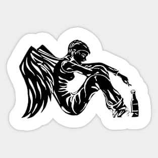 Last black angel Sticker